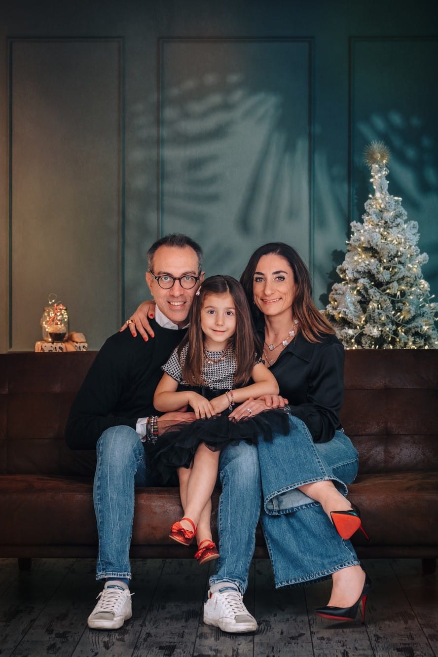 Fotoritratto di una famiglia, ricordo di Natale