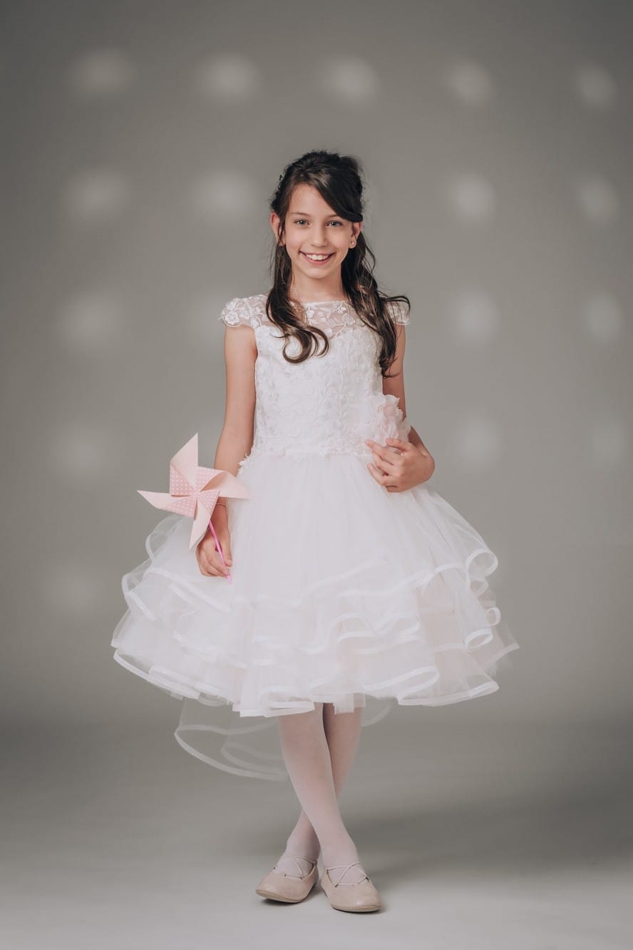 Fotoritratto di una ragazza alla sua Comunione