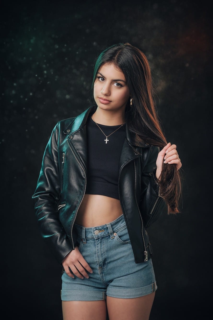 Fotoritratto di una ragazza giovane stile lifestyle