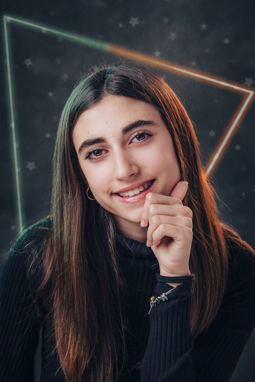 Fotoritratto professionale di una giovane ragazza