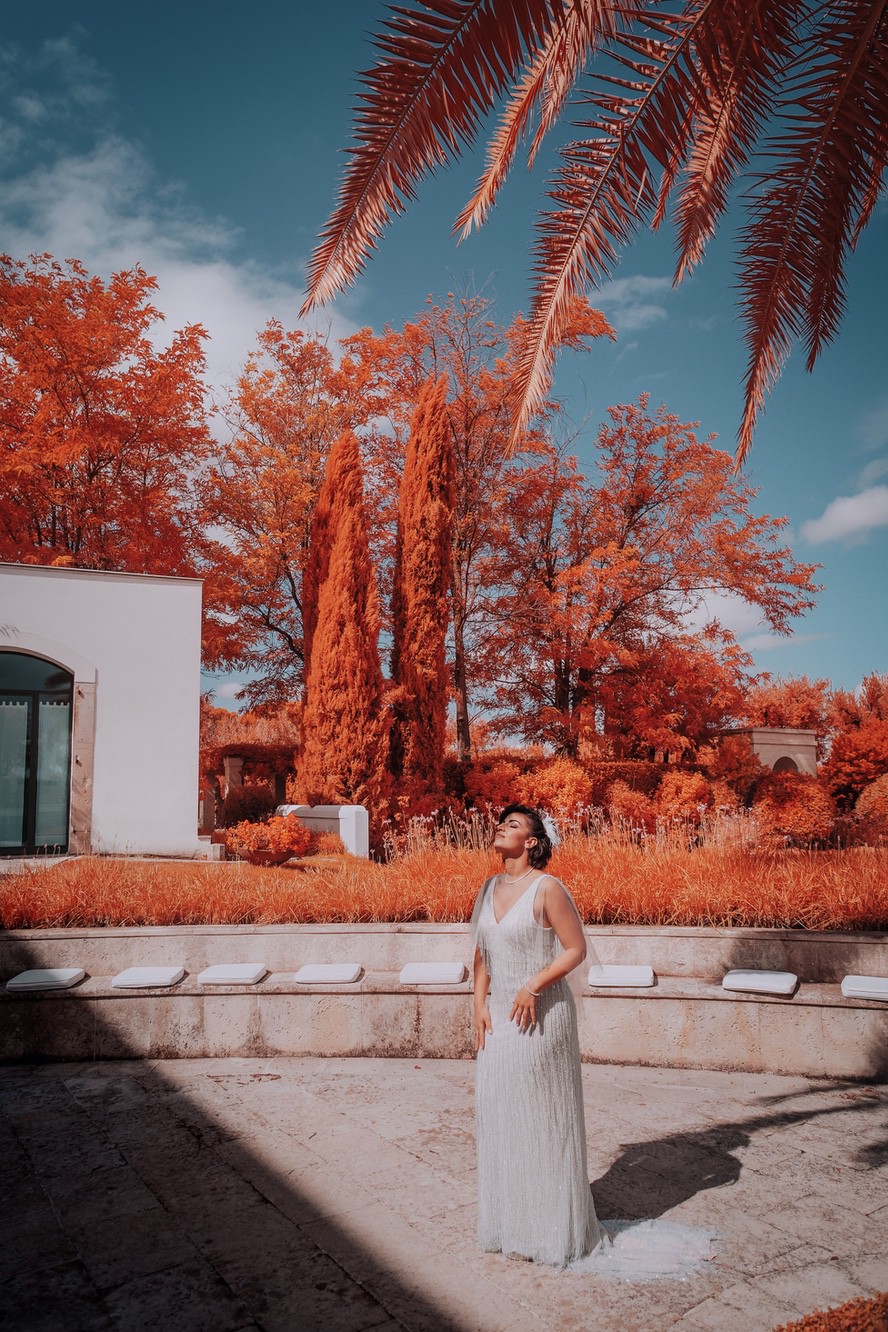 Reportage infrarosso matrimonio Villa Santella Reportage infrarosso di matrimonio, foto della sposa presso Villa Santella