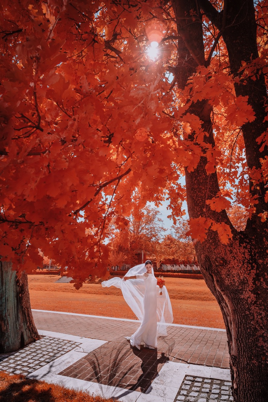 Foto infrared sposa Foto scattata con tecnica dell'infrarosso cromatico di Pino Coduti