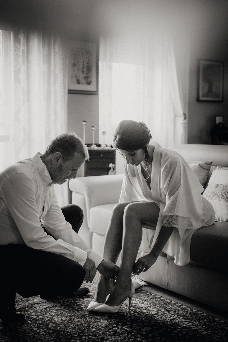 Ritratto professionale preparazione sposi a casa