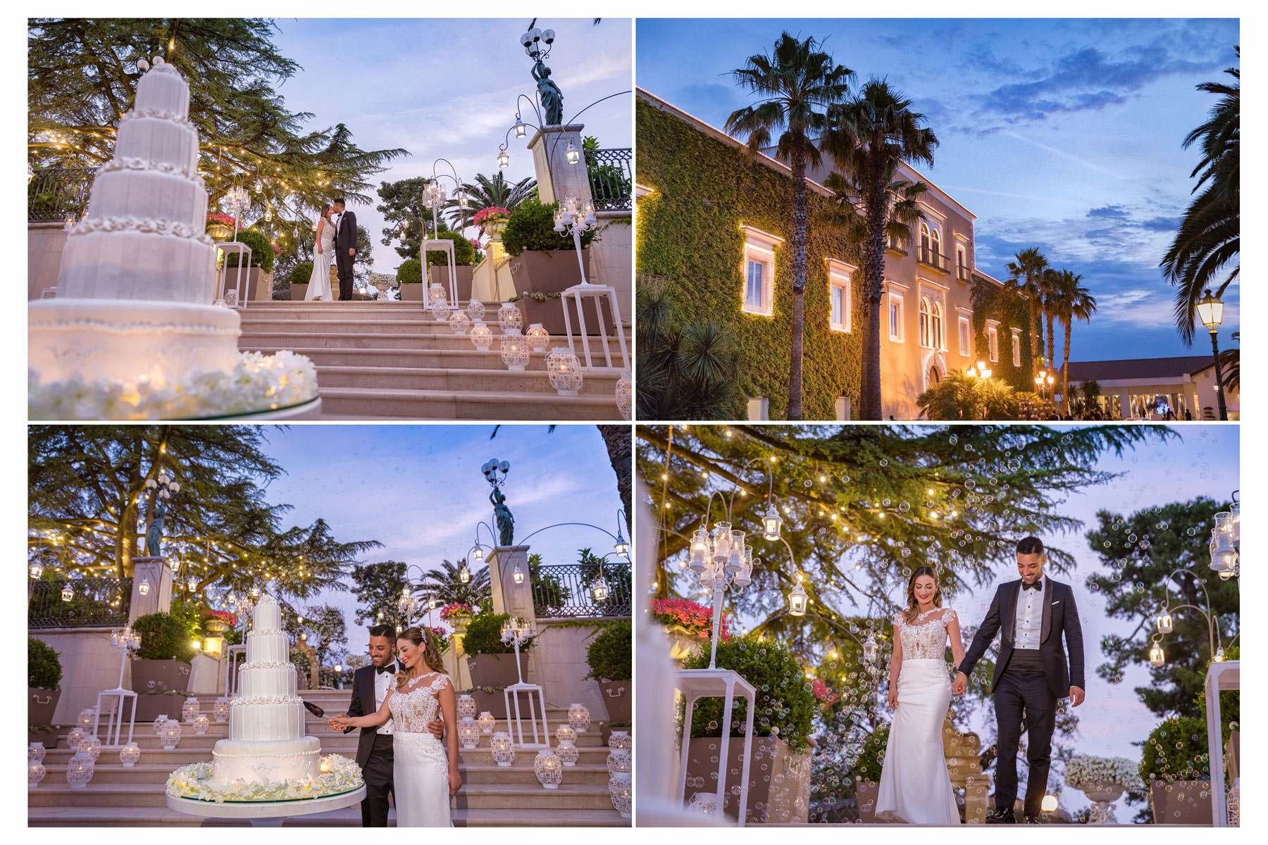 Taglio torta a Villa Carafa