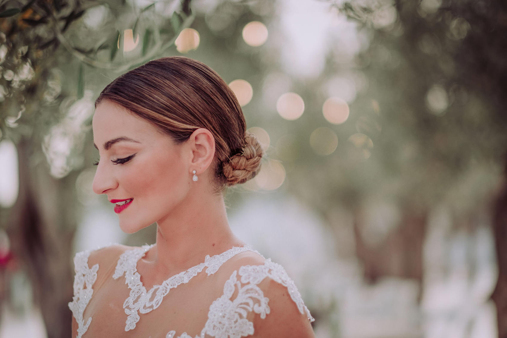 Sposi felici tra gli ulivi di Villa Carafa