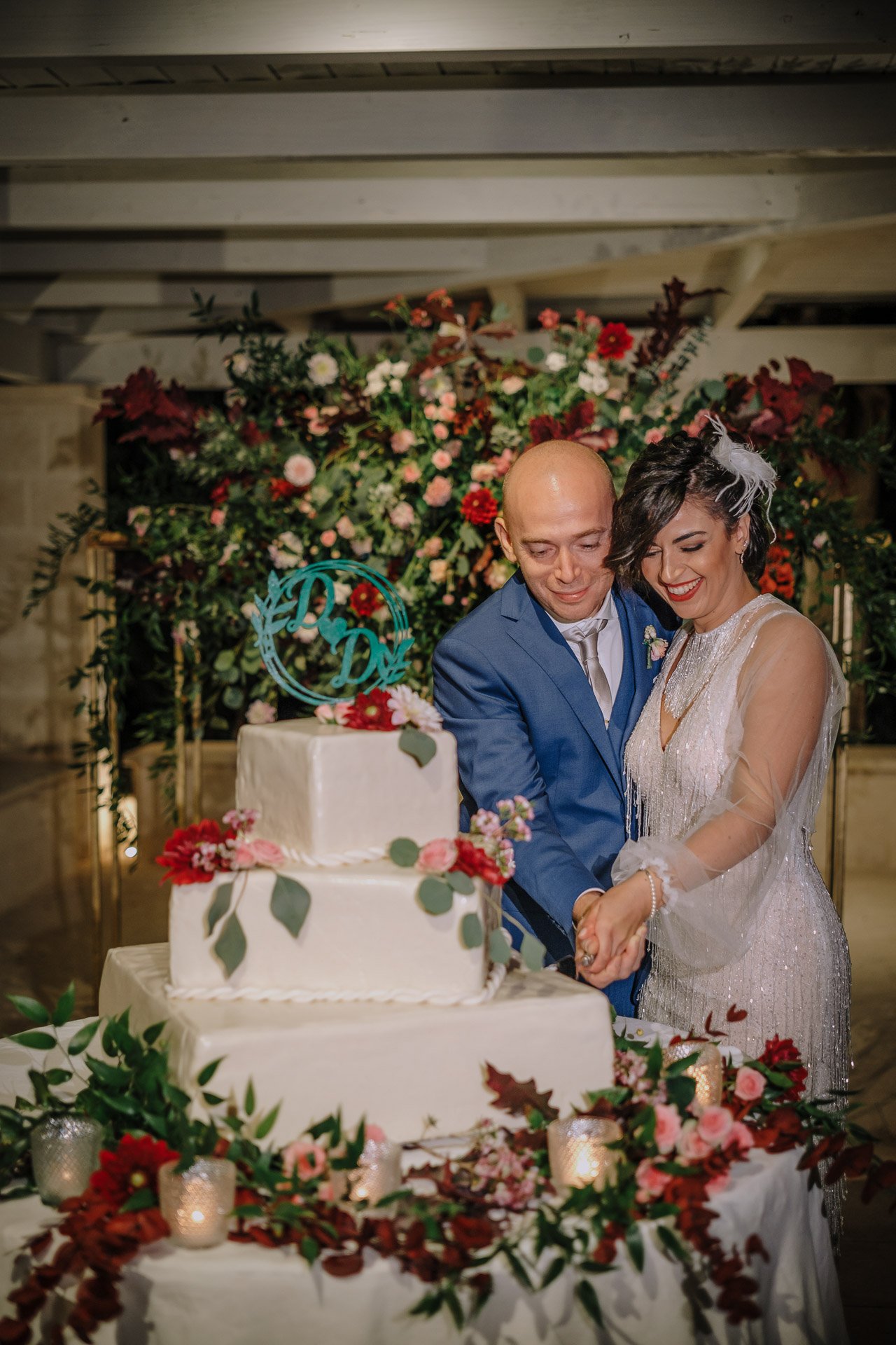 Matrimonio a Villa Sant'Elia il taglio della torta