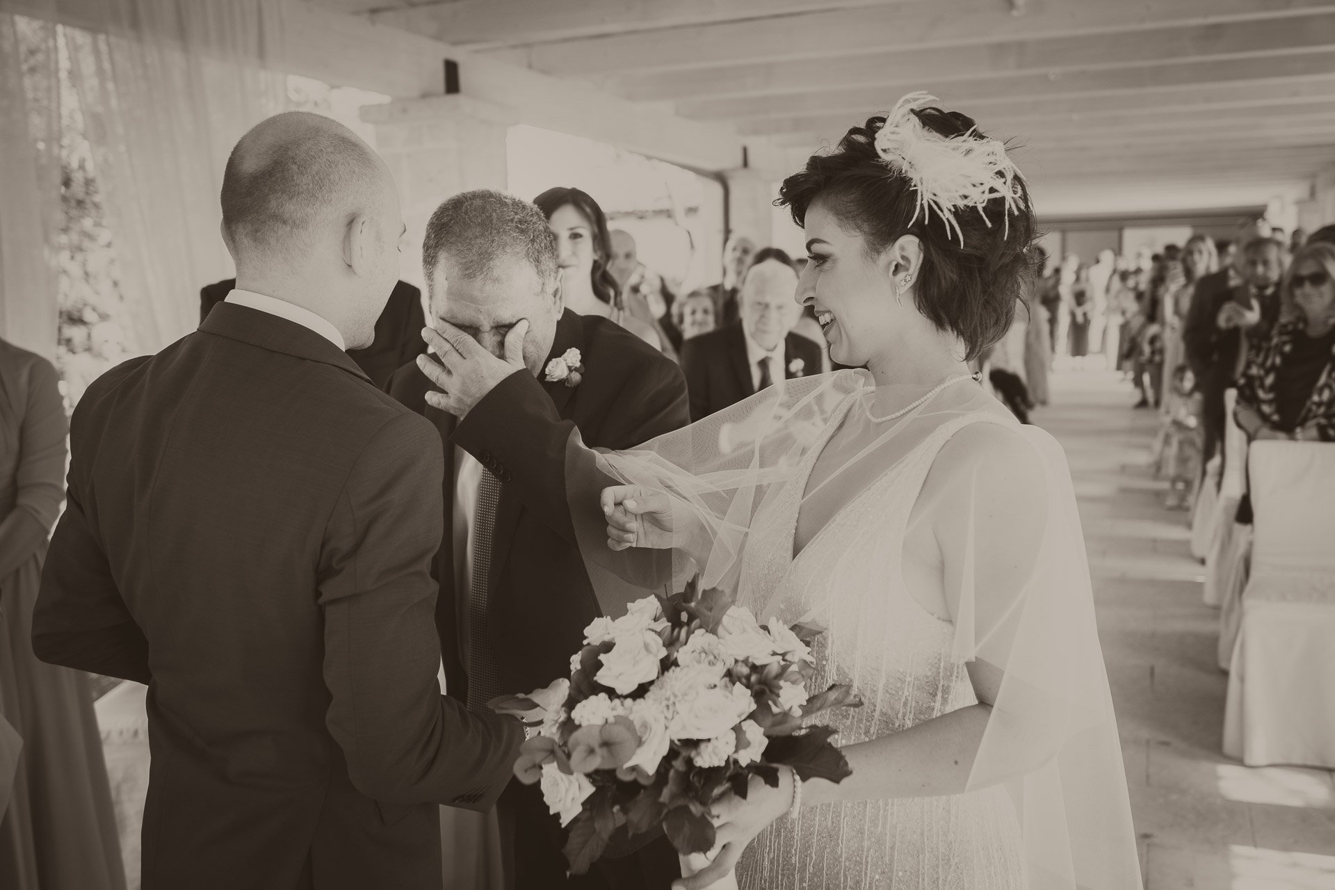 Matrimonio a Villa Sant'Elia emozione del papà