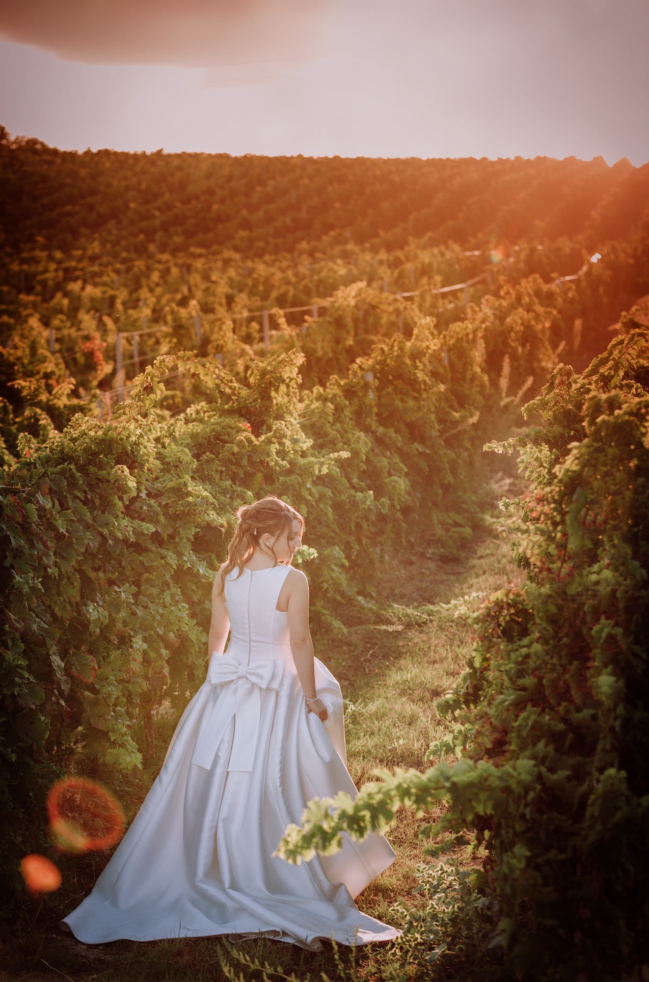 Sposi fotografati tra i vigneti di Abruzzo