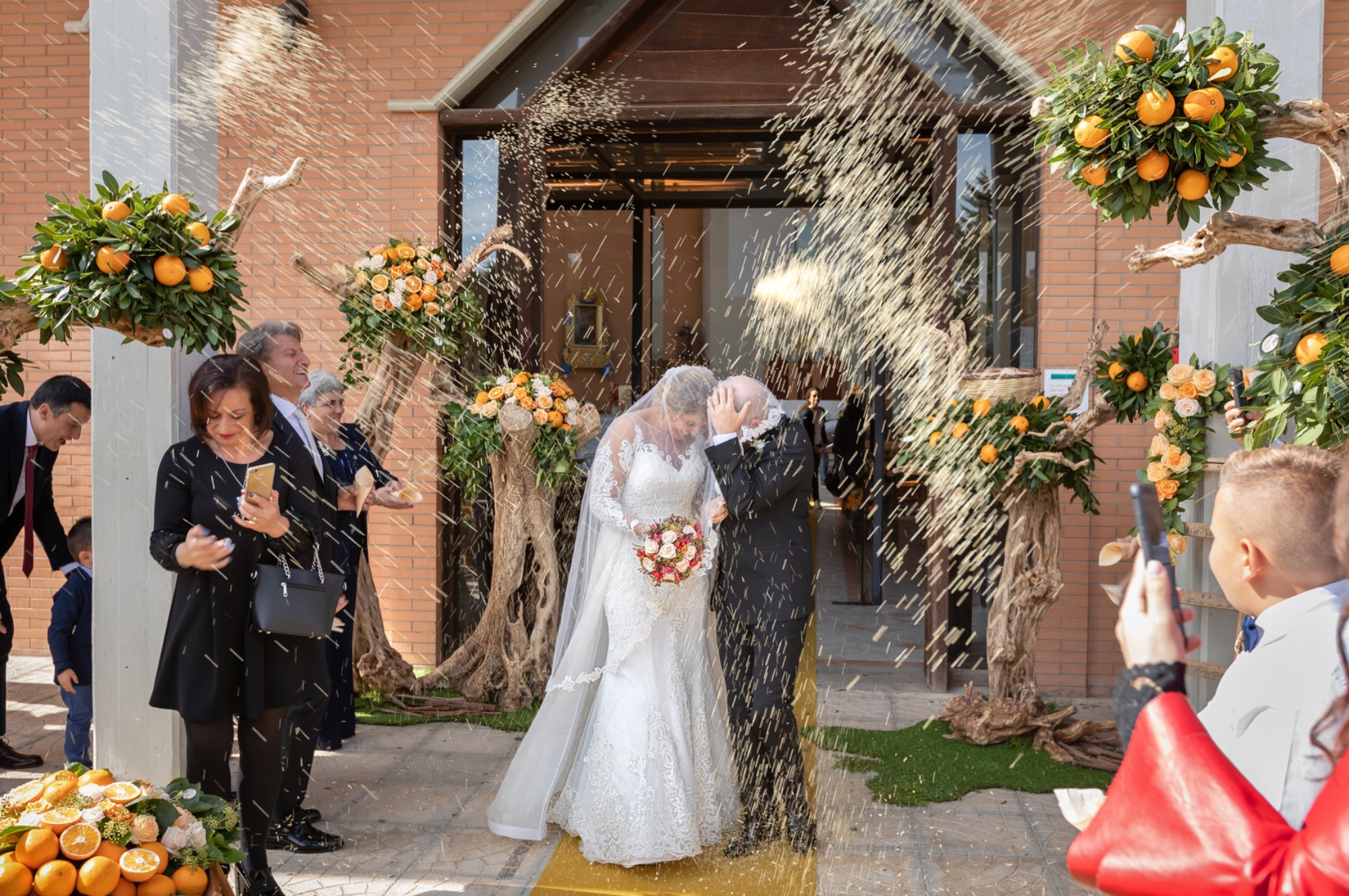 addobbi fiori ed arance matrimonio a Lucera