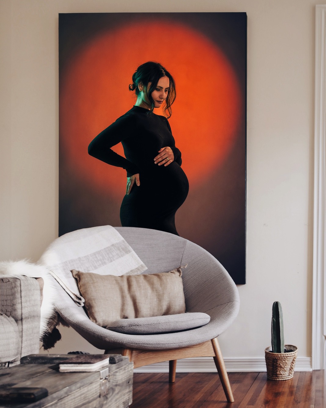 Fotografie d'arredo ritratto in gravidanza di Pino Coduti