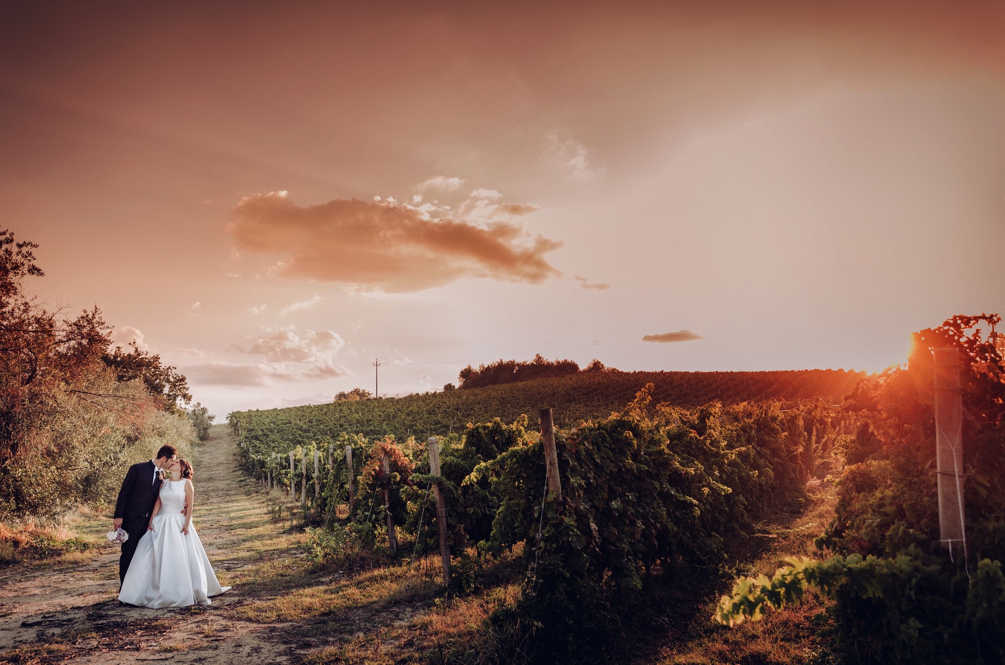 Sposi tra i vigneti nella provincia di Chieti