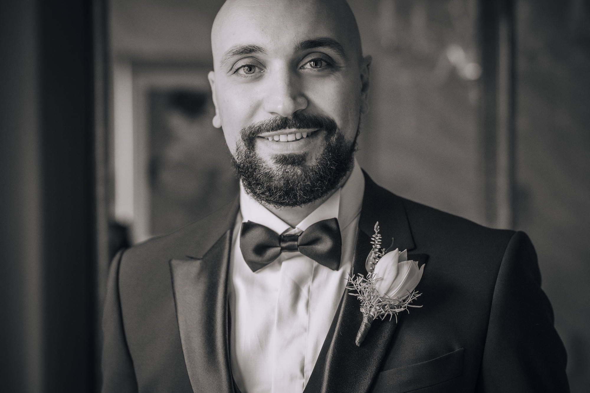 Scatto fotografico sposo