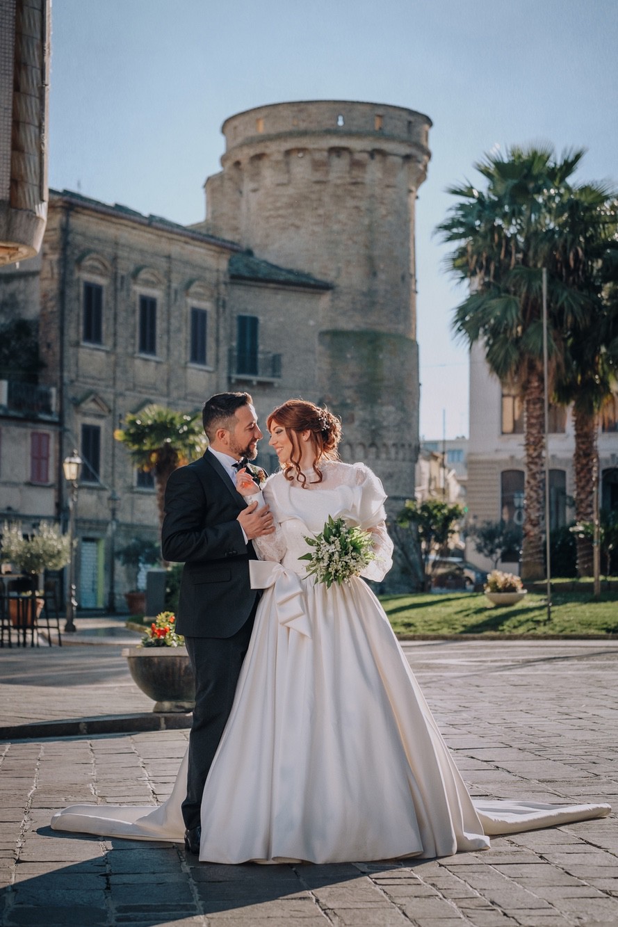 Foto sposi Antonio e Flavia a Vasto Scatto professionale che ritrae gli sposi Antonio e Flavia, clienti soddisfatti di Pino a Vasto