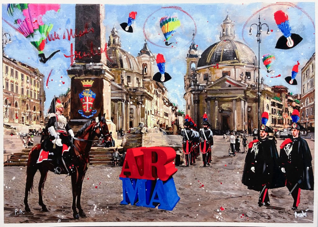 Serigrafia numerata del progetto Eroi Quotidiani di Luigi Renè Valeno, dono al fotografo Pino Coduti